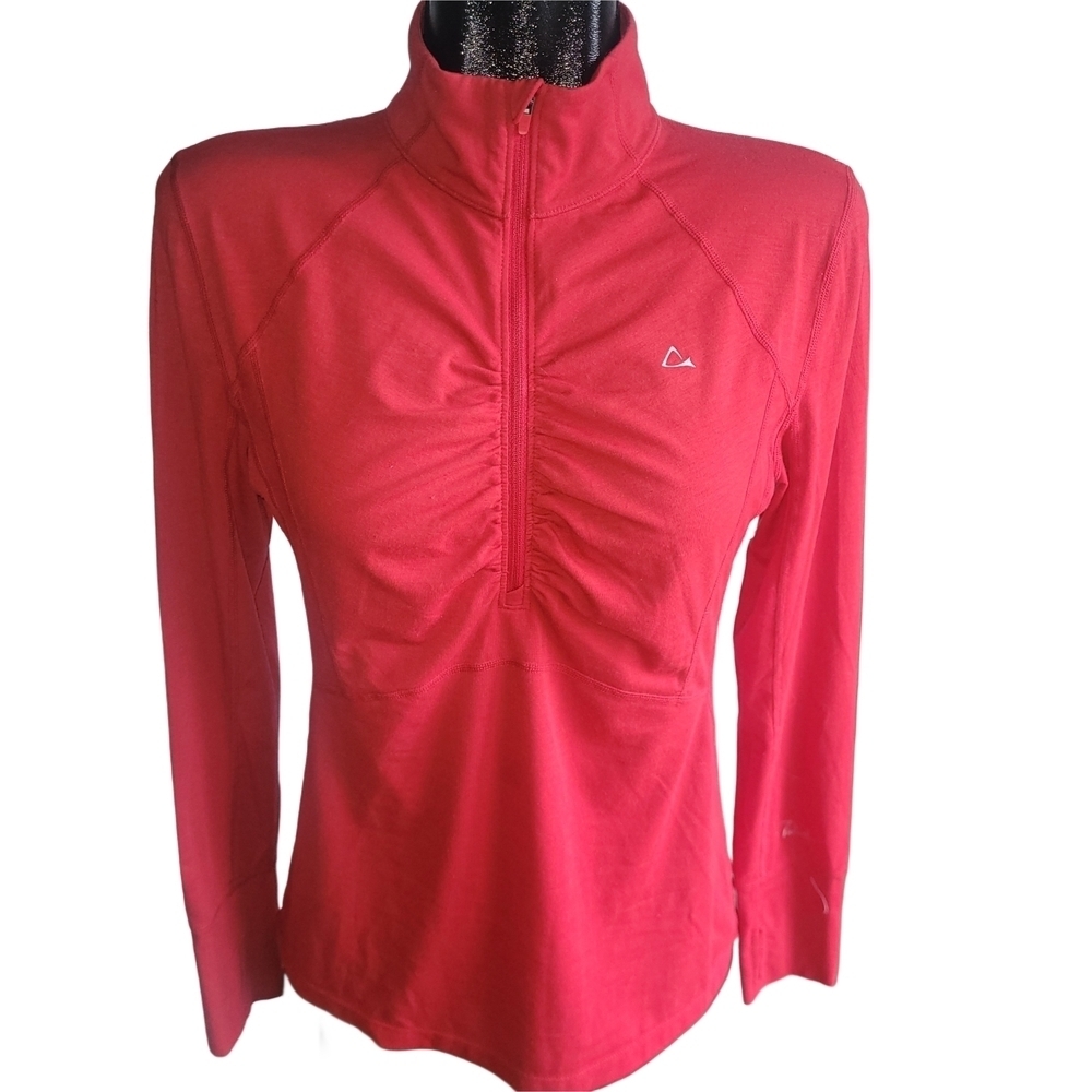 Paradox Red Half-Zip Wool Blend Performance Jacket Size M
